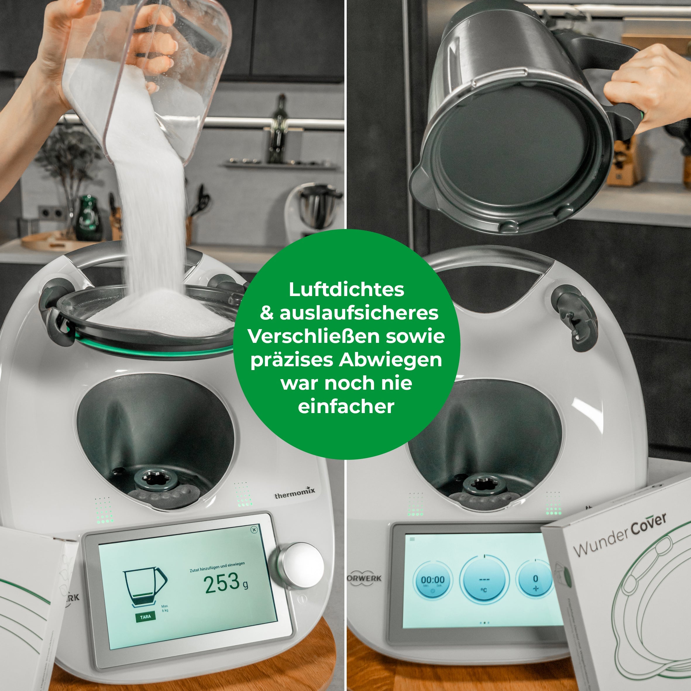 WunderCover® | Frischhalte-Deckel mit Wiegefunktion für Thermomix TM6, TM5