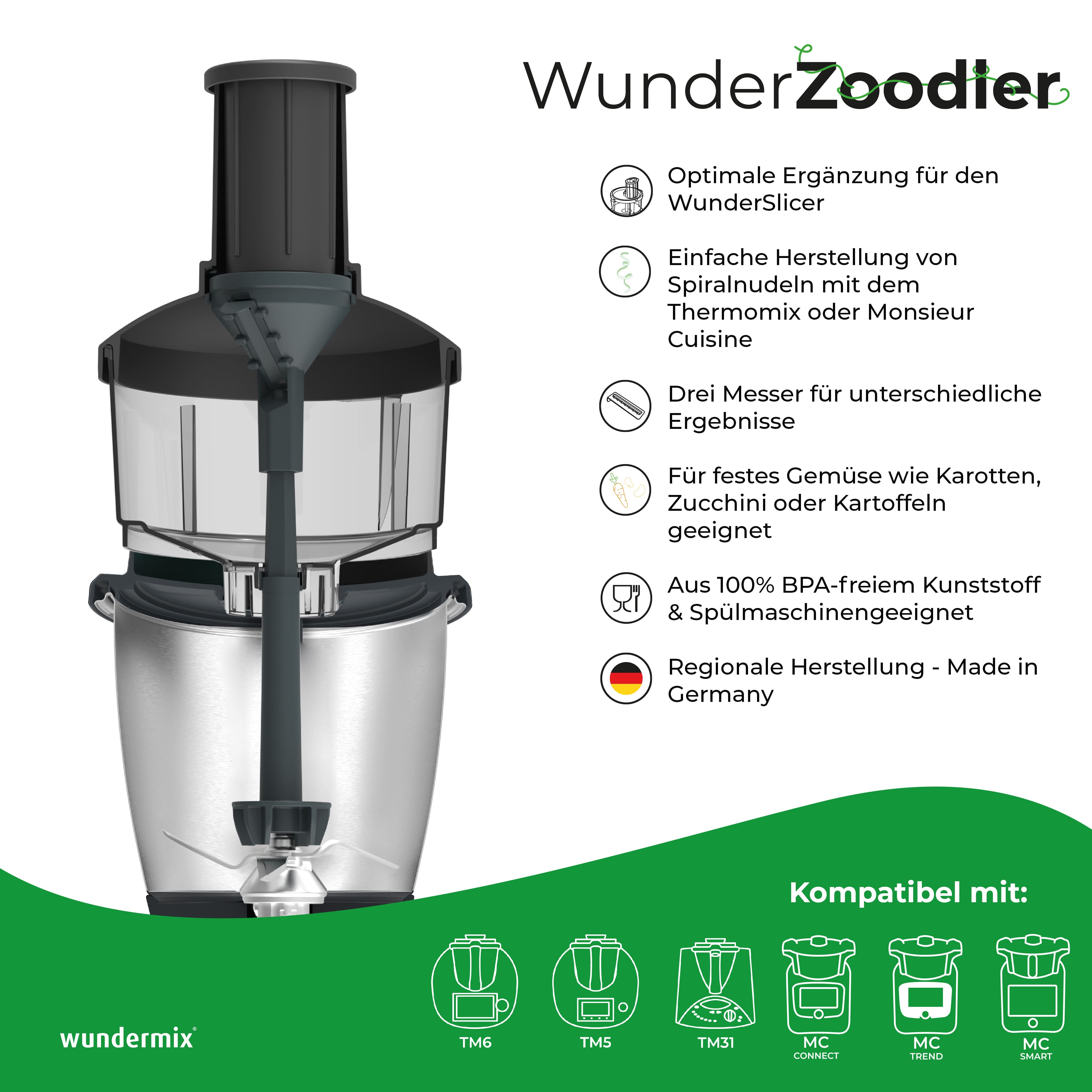 WunderSlicer® V2 & WunderZoodler® Sparset für Thermomix TM6, TM5